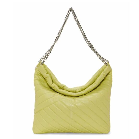 Vince Camuto Handbags - Vince Camuto Pehri Quilted Leather Shoulder Bag w/ Chain Strap-Celery Green-NWT